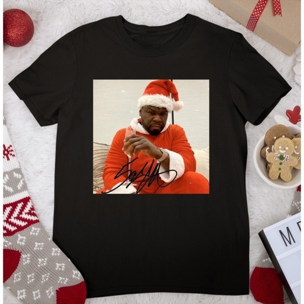50 Cent Christmas Santa Signed T-Shirt Xmas Music Shirt